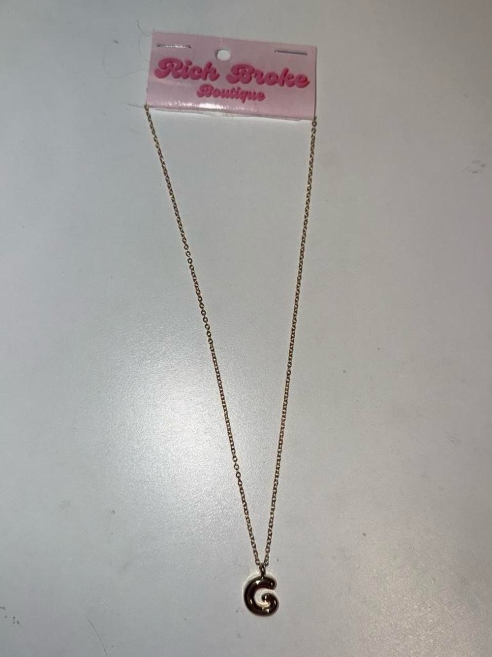 Gold Initial G Pendant Necklace